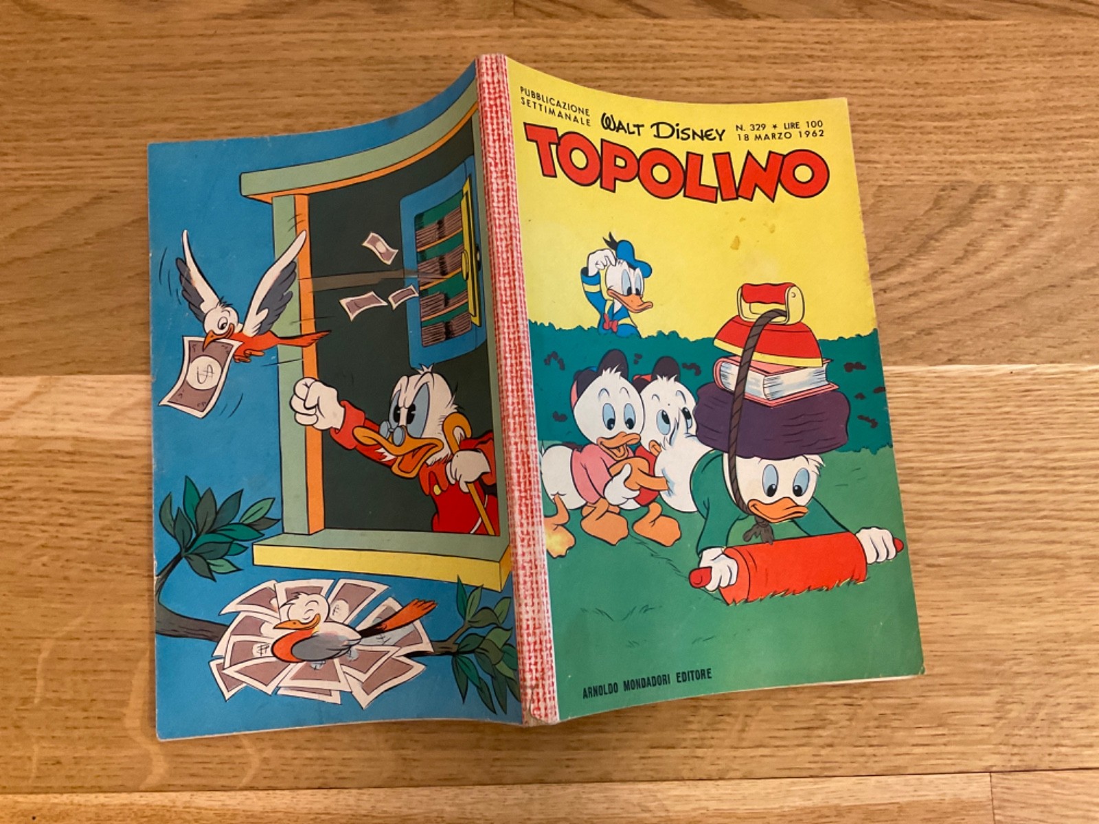 TOPOLINO LIBRETTO N.329 MONDADORI DISNEY 1962 SI BOLLINO, NO FIGURINE