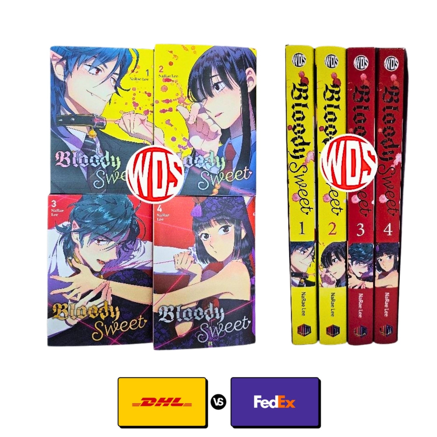Bloody Sweet set completo vol. 1-4 manga versione inglese fumetto spedizione in tutto il mondo