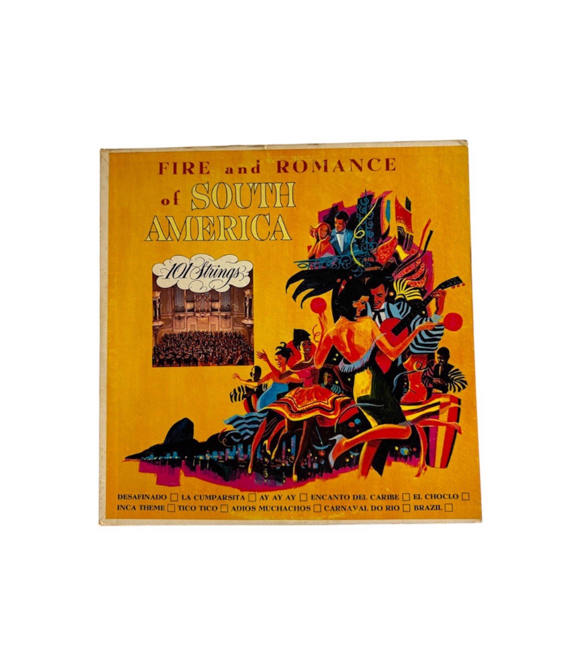 101 Strings ‎Fire And Romance Of South America 1965 LP Kapp Records KS-3318