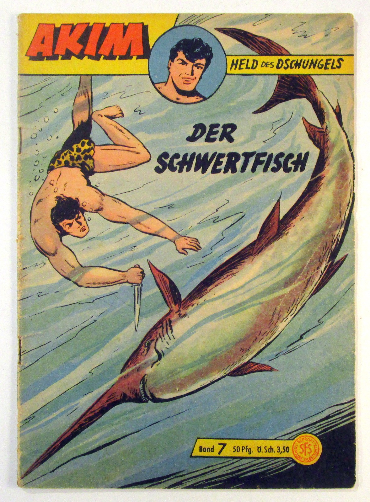 Akim Eroe Grande Nastro #7 Il Pesce Spada Originale Lehning Editore 1958 Z da 2 a 3
