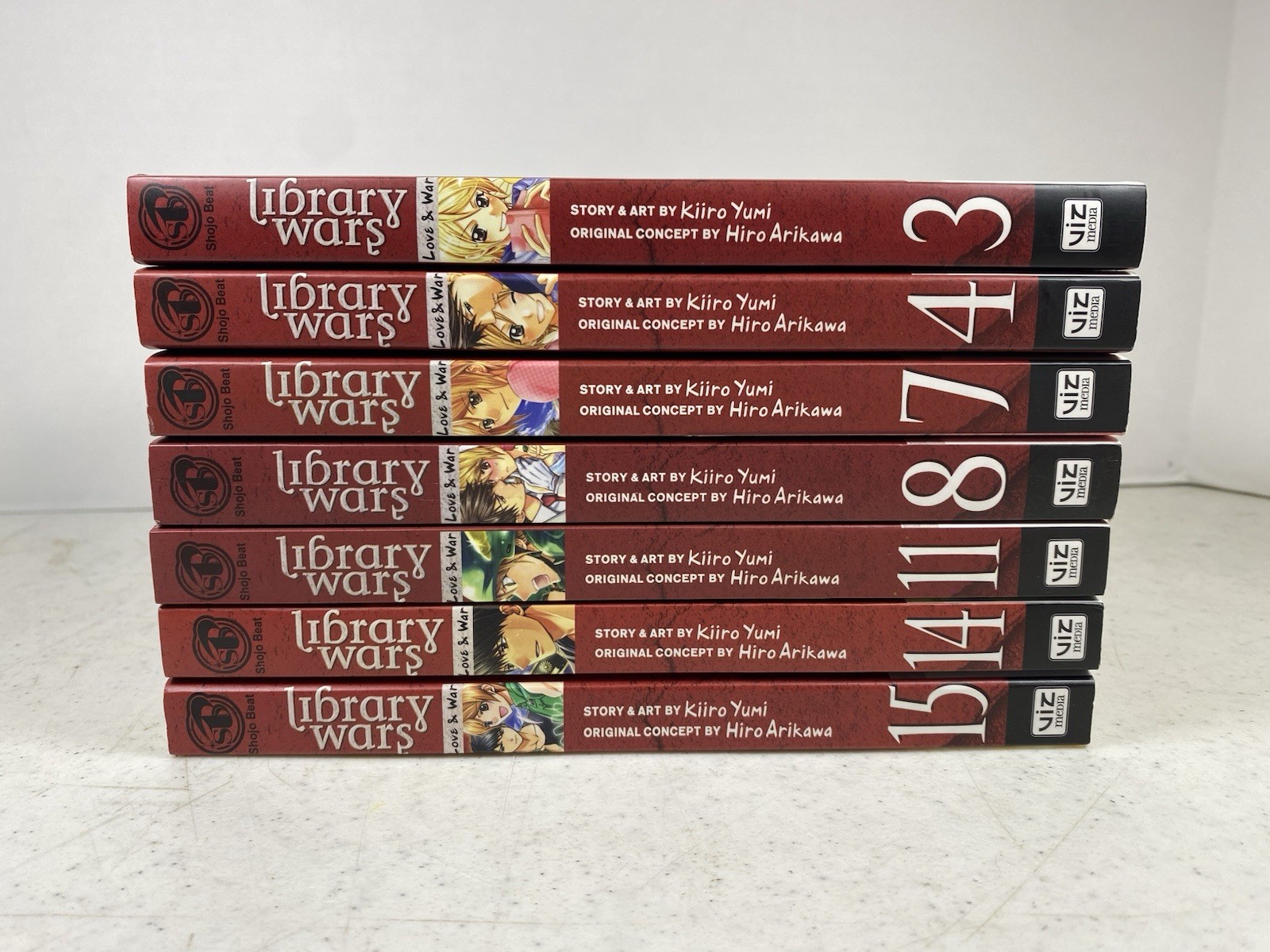 Library Wars Love & War lotto manga inglesi volumi misti 3, 4, 7, 8, 11, 14, 15