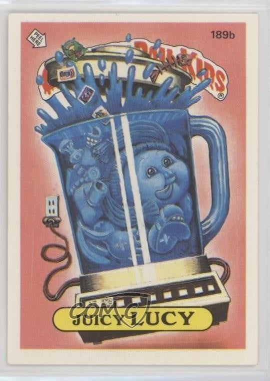 Topps Garbage Pail Kids 1986 serie 5 Juicy Lucy (due stelle sul retro) #189b 0y59