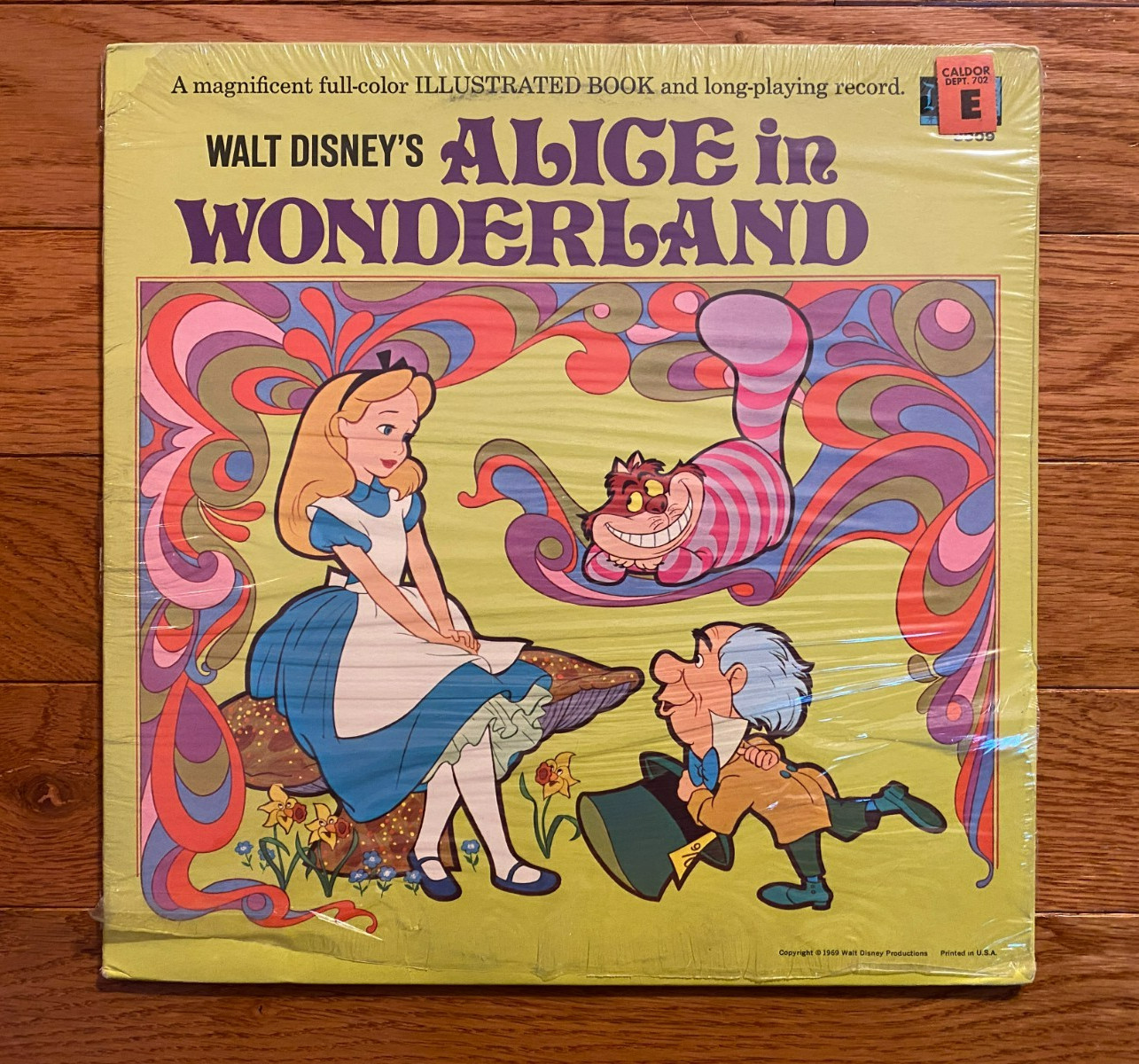 Walt Disney's Alice in Wonderland LP Disneyland  3909 1970's Pressing  Sealed