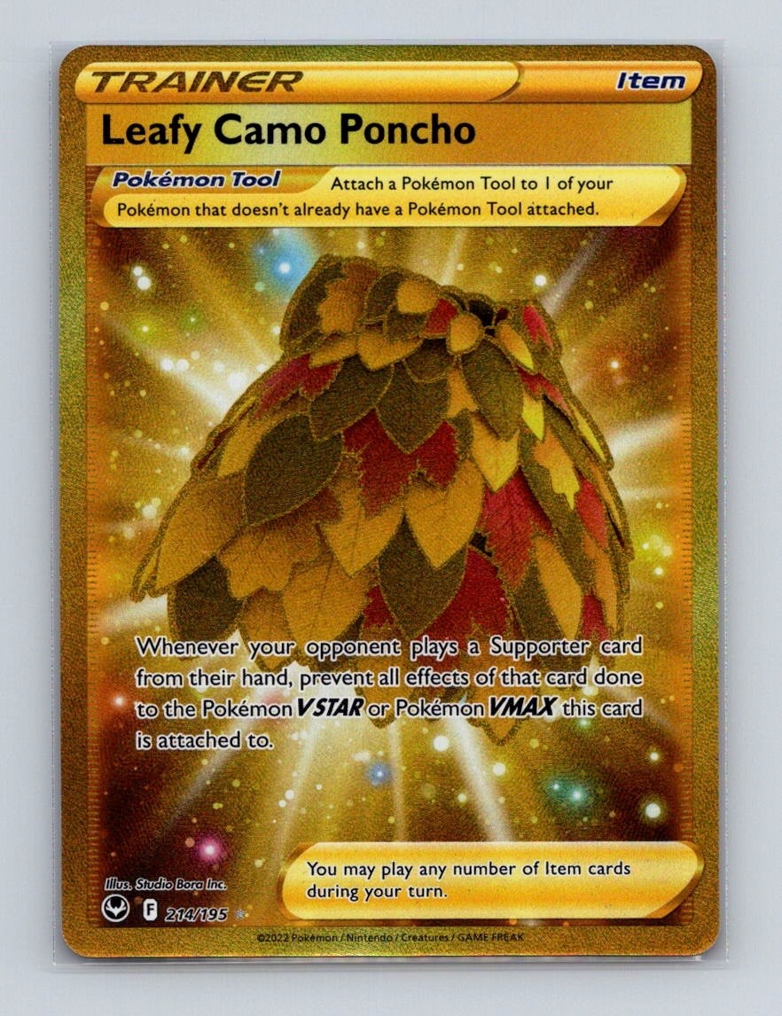 Leafy Camo Poncho 214 2022 Pokemon Silver Tempest Full Art Secret Rare Card NM+