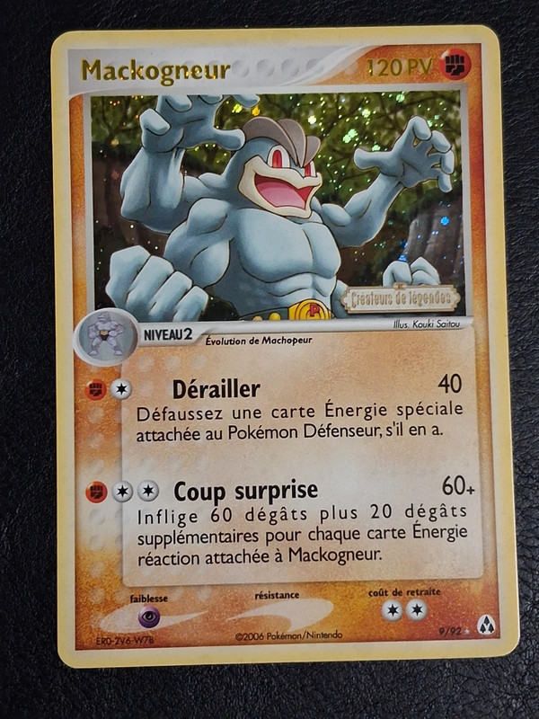 Carte Pokémon Mackogneur stamp créateur de légende 9/92 bloc ex FR