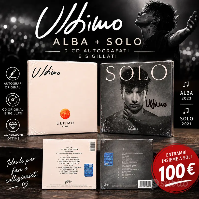 ULTIMO – 2 CD AUTOGRAFATI E SIGILLATI
