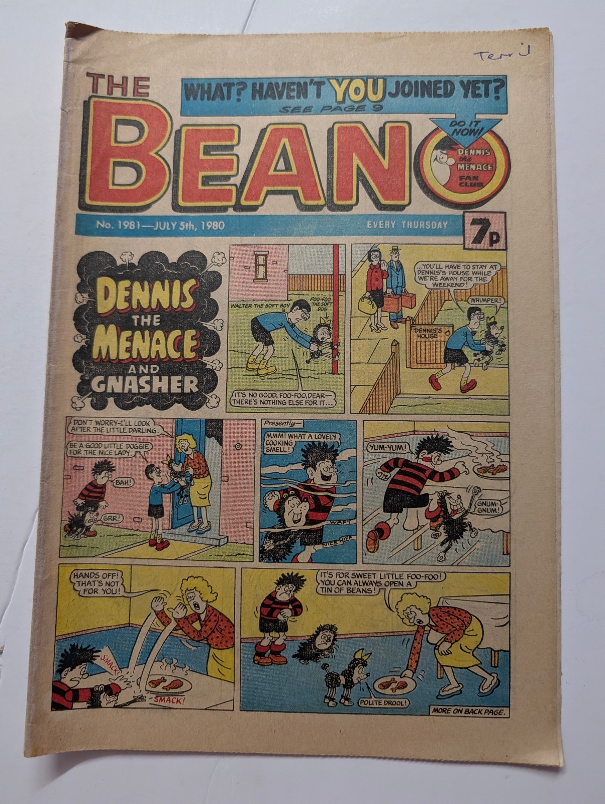 Beano Comic No 1981, July 5th 1980.