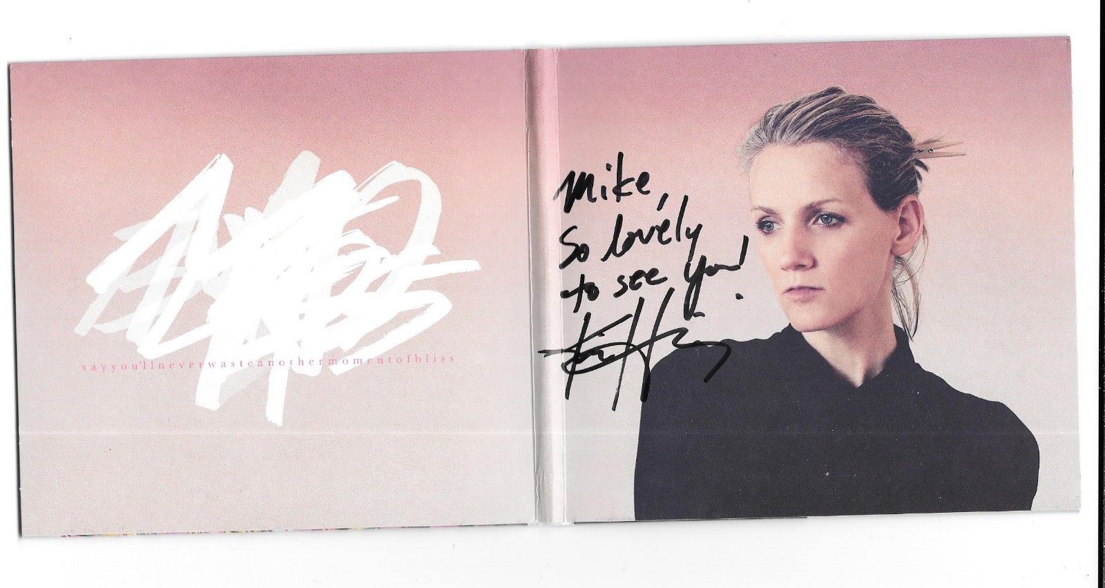 KATIE HERIG Autographed CD MOMENT OF BLISS INDIE POP