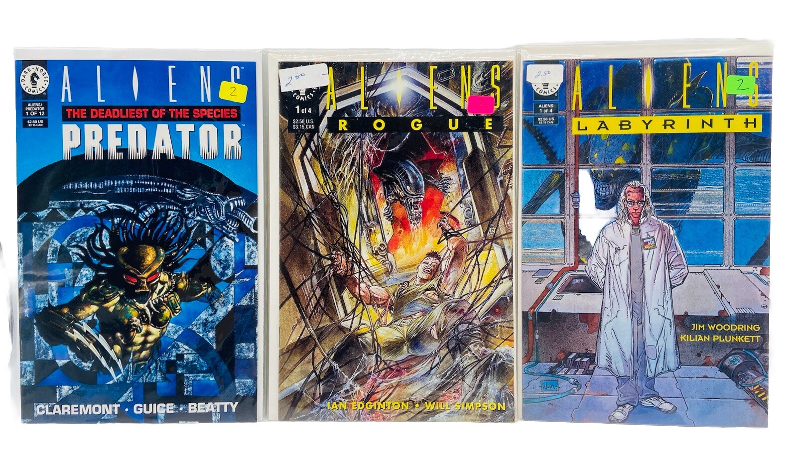 *LOTTO VINTAGE di 3* Dark Horse Comics Aliens Predators Rogue Labyrinth TPB fumetto