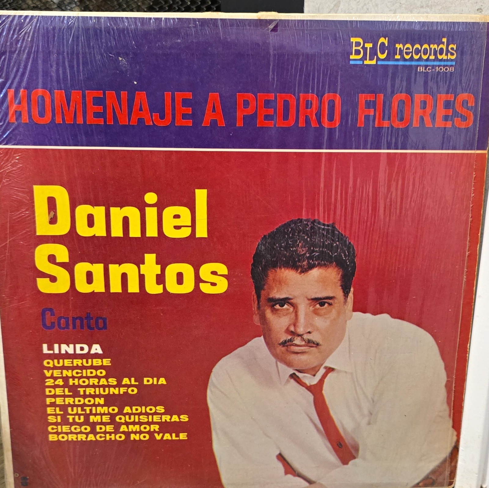 Daniel Santos Homenaje a Pedro Flores BLC Records BLC-1008 Vinyl LP 12"