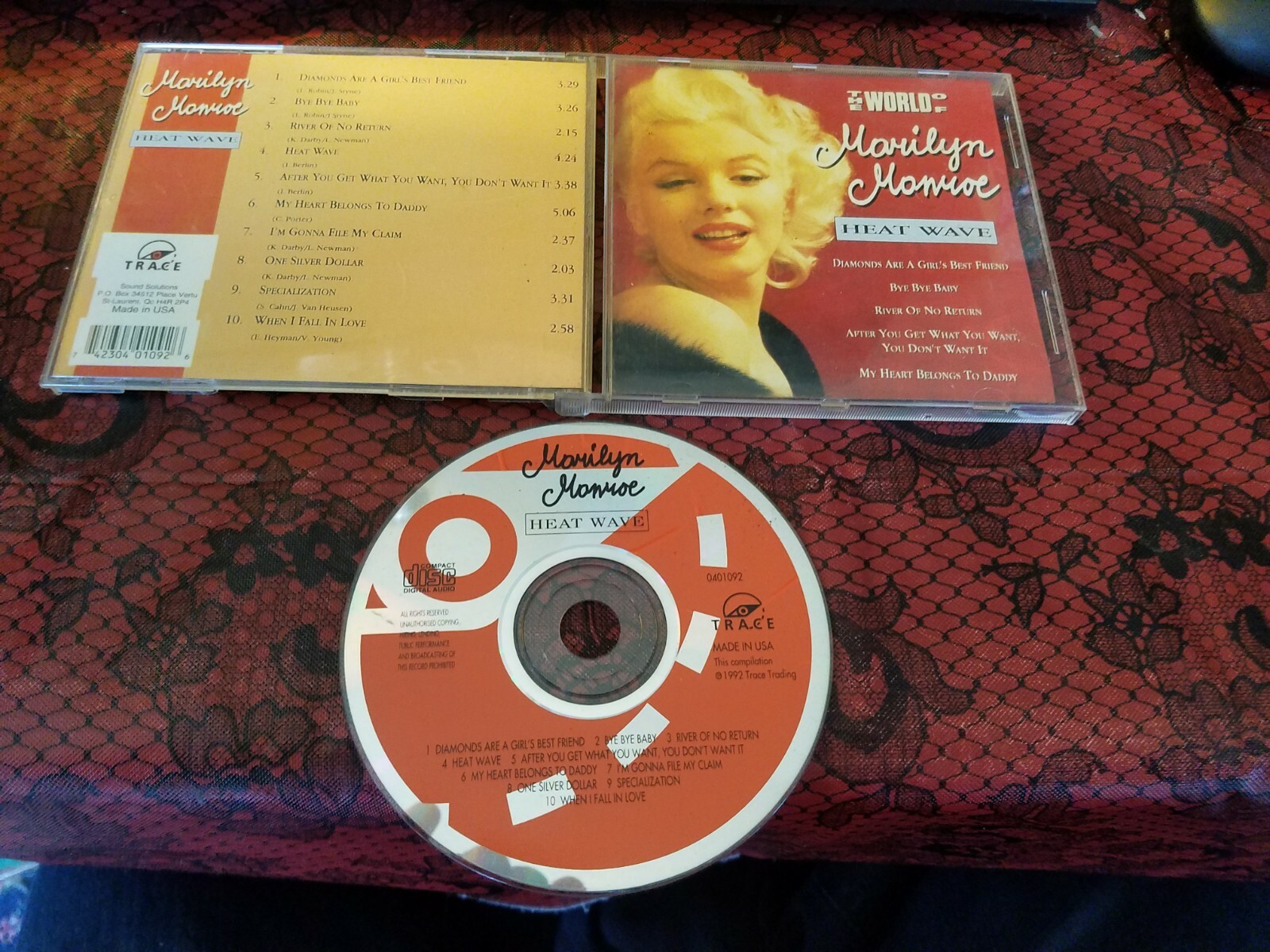 The World of Marilyn Monroe Heat Wave CD Trace USA Made 10 Tracks 