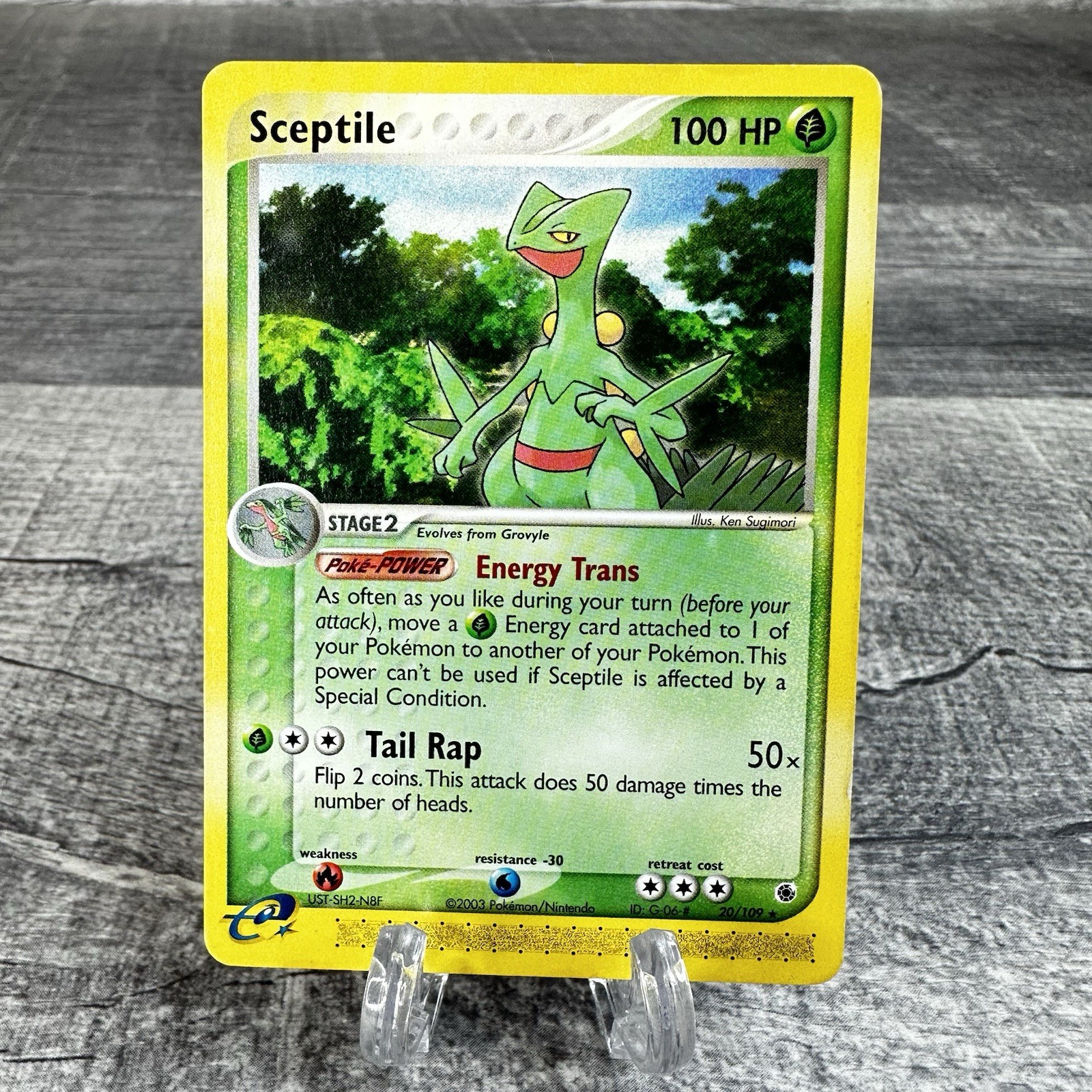 Pokemon Sceptile 20/109 Ruby Sapphire Rare E-Reader Vintage 2003 TCG Card NM