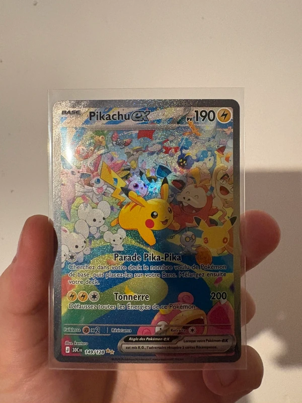 Pikachu ex 149/128 – 30e Anniversaire Pokémon – FR 🇫🇷