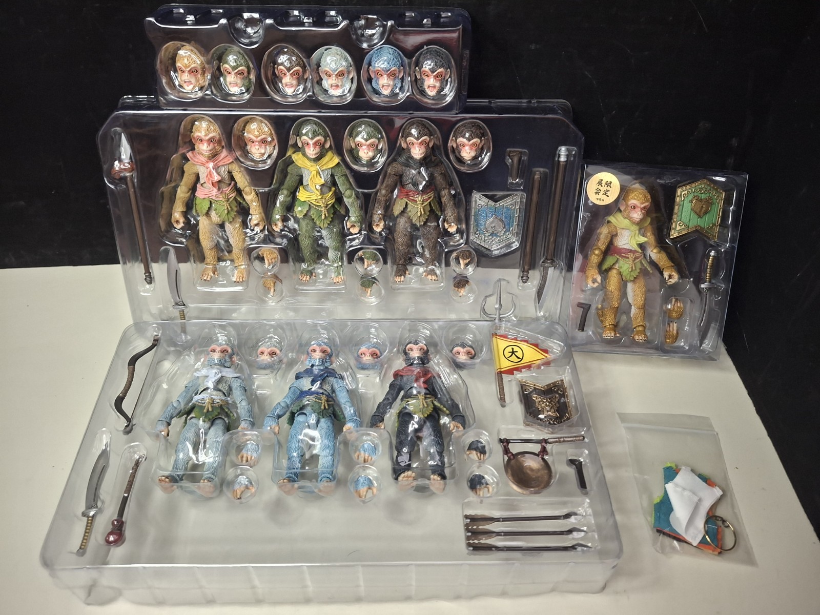 Fury Toys Sun Wukong's Army *7* Set Little Monkey A+B teste bonus e ORO