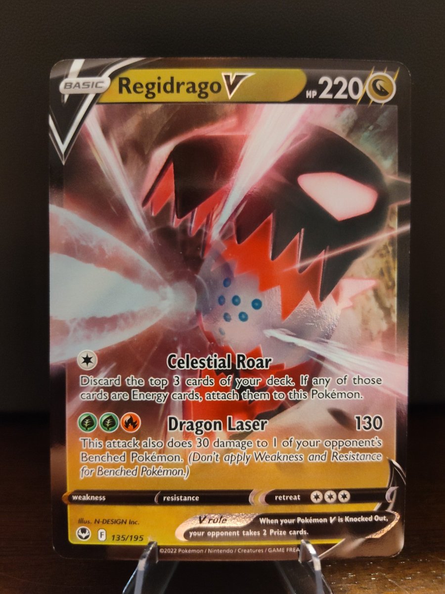 REGIDRAGO V 135/195 SWSH Silver Tempest Full Art Pokemon TCG quasi nuovo