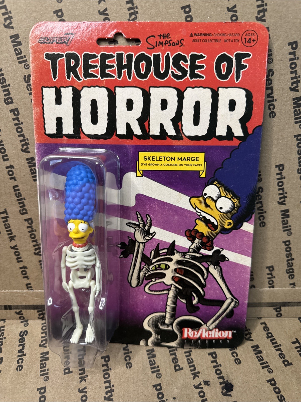 Super7 Modellino La casa sull'albero dei Simpson dell'orrore Skeleton Marge 3,75"
