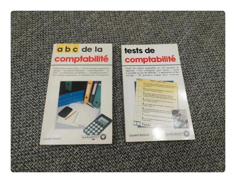 Lot de 2 livres "ABC de la comptabilité" et "Tests de comptabilité" de Laurent Batsch
