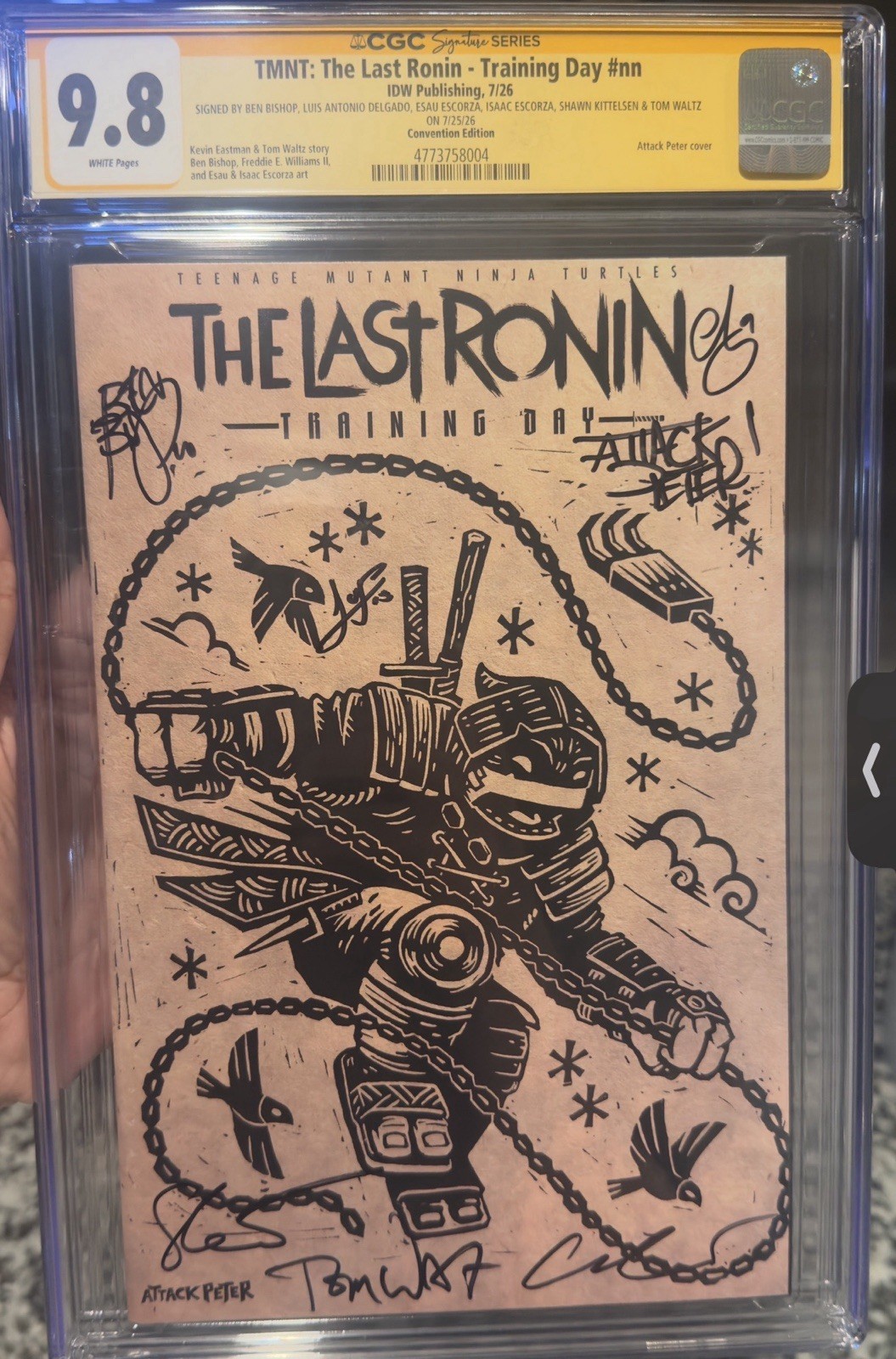 CGC SS SDCC 2026 TMNT Last Ronin Training Day firmato da 6!  9.8!!!