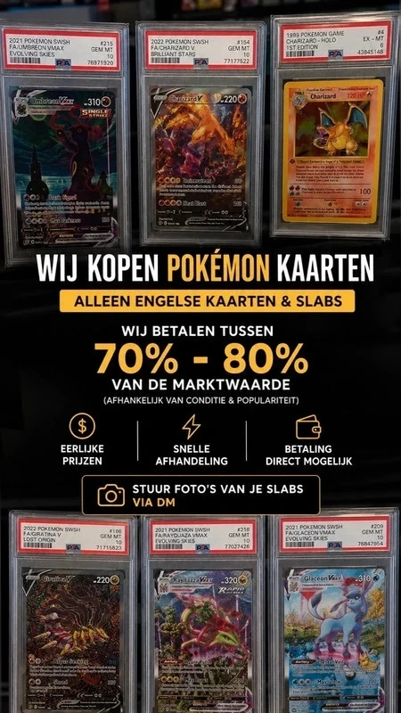 🔥 Wij Kopen Pokémon Kaarten & Slabs 🔥