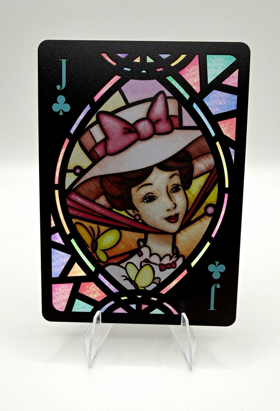TENYO Disney Mary Poppins Stained Glass Non-Sport Trading Card - Jack of Clubs