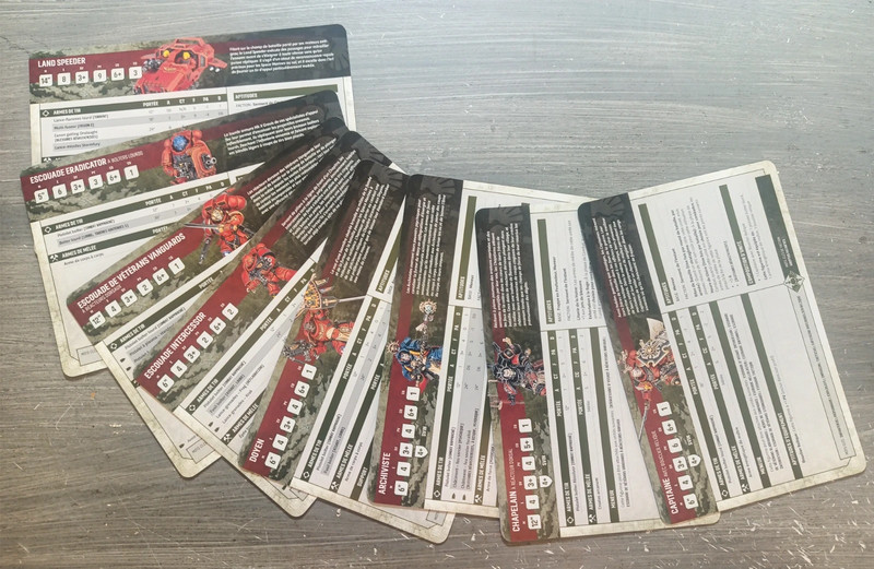 Carte d unité space marine Français 11 ème édition Warhammer 40k