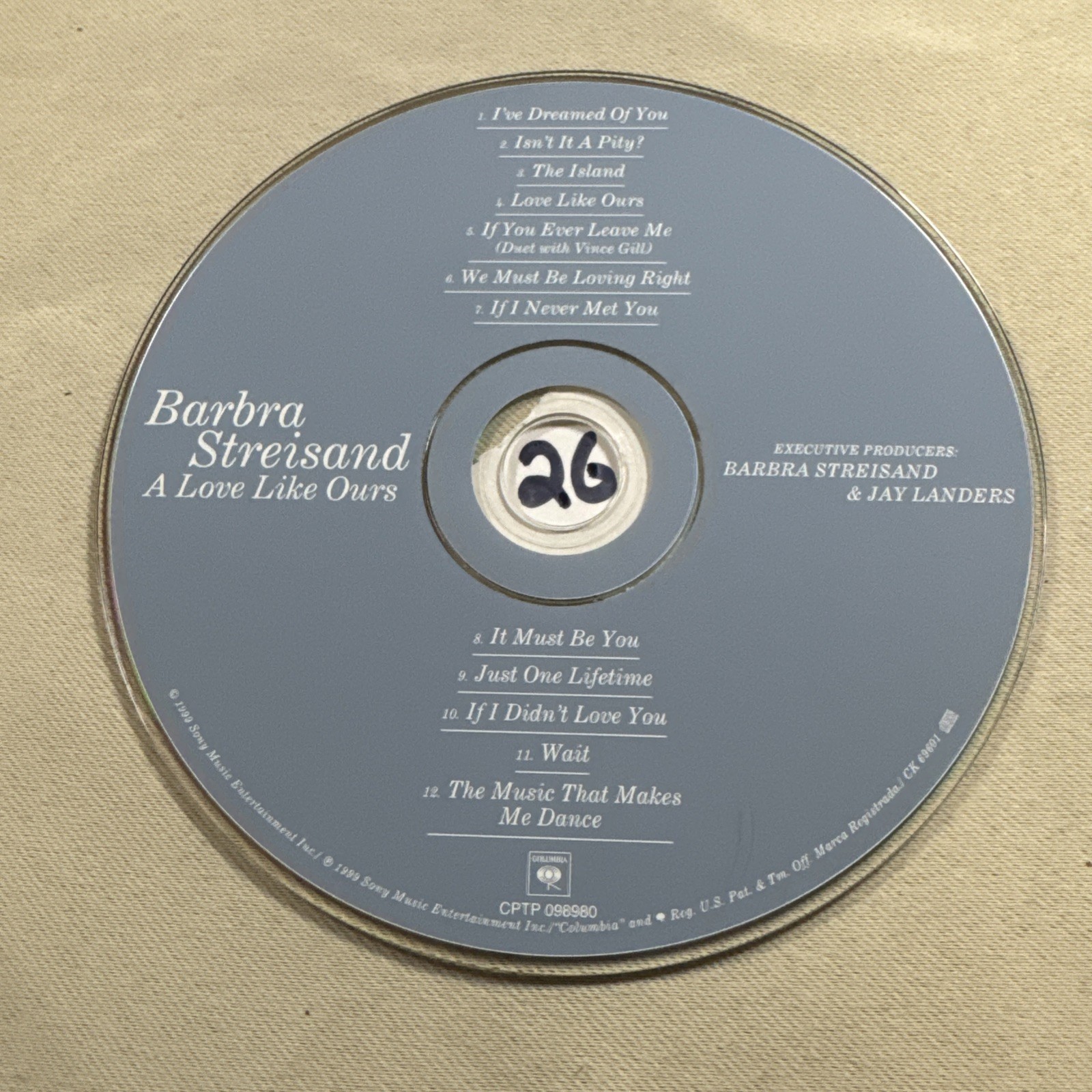 Barbara Streisand – A Love Like Ours Cd 1999 ￼