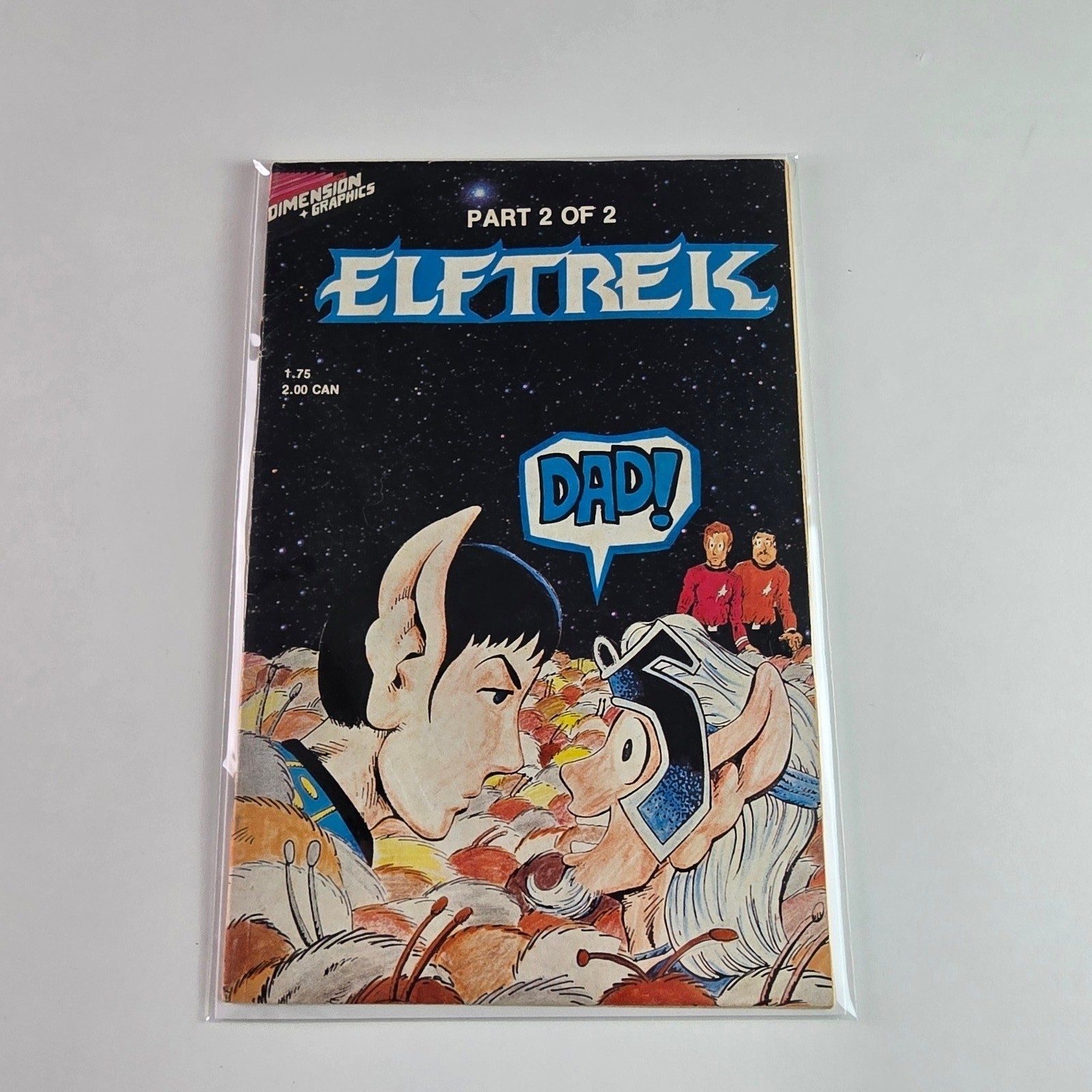 Elftrek Parte 2 di 2 Fumetto 1987 Dimensione Grafica Fantascienza Parodia Spock Elfo