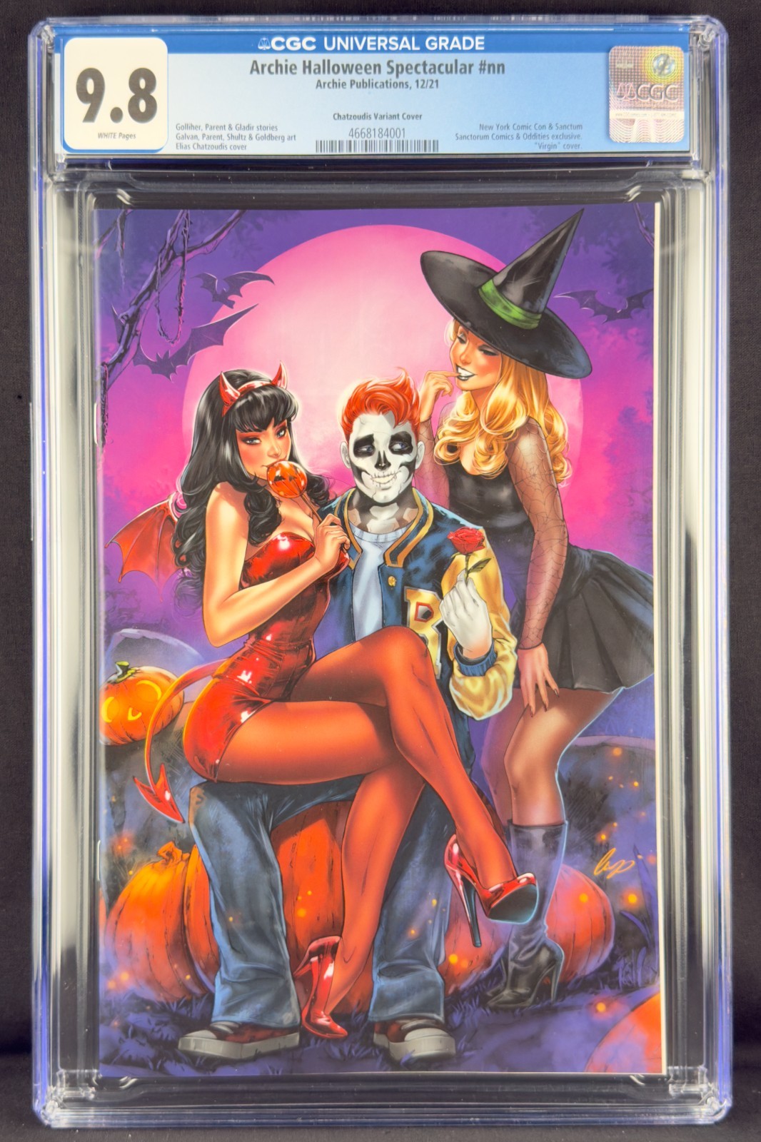 Archie Halloween Spettacolare (2021) CGC 9.8 Elias Chatzoudis NYCC Variante Vergine