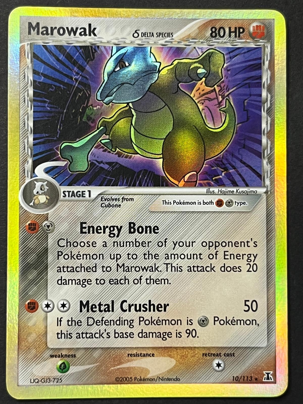 Marowak 10/113 Holo Raro Pokemon Specie Delta EN GD