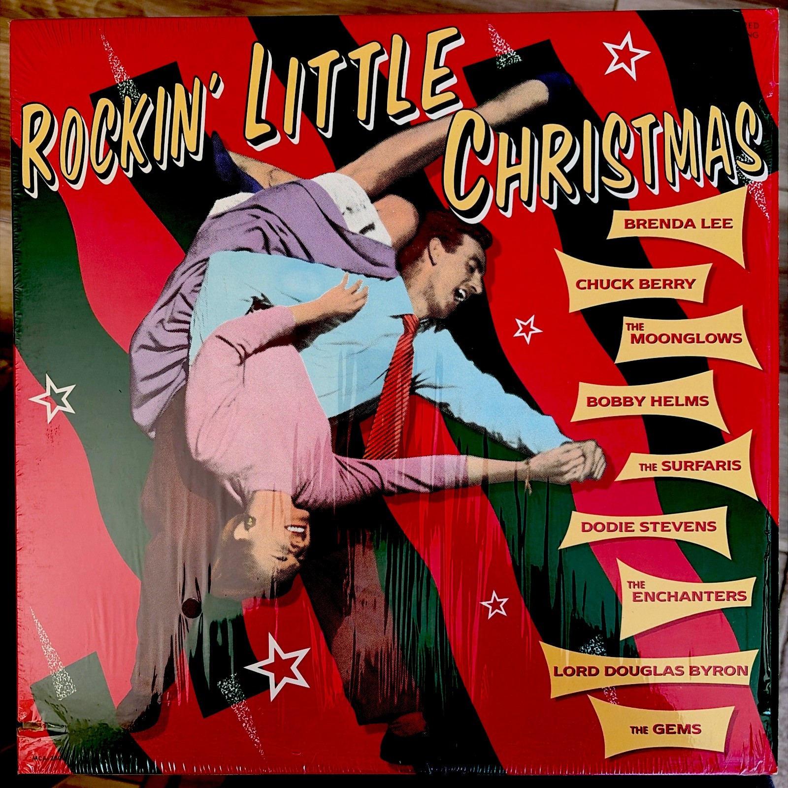 Various Rockin' Little Christmas Black MCA-25084 SHRINK intact-Vinyl LP is NM! 