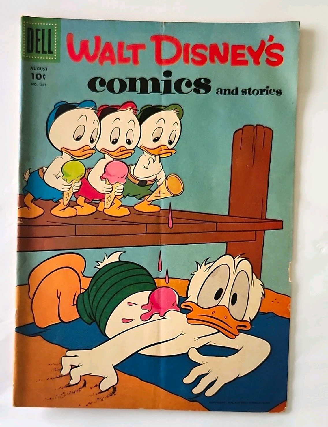 Dell Disney quattro colori fumetti storie 203 1957 Duck Walt fumetto Disney