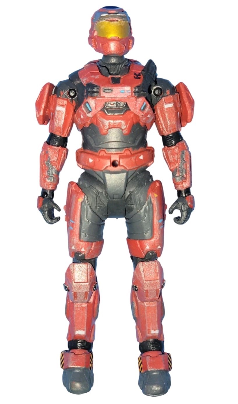 Halo Reach McFarlane Toys Red Mark V Spartan Team Objectives Action Figure RARE