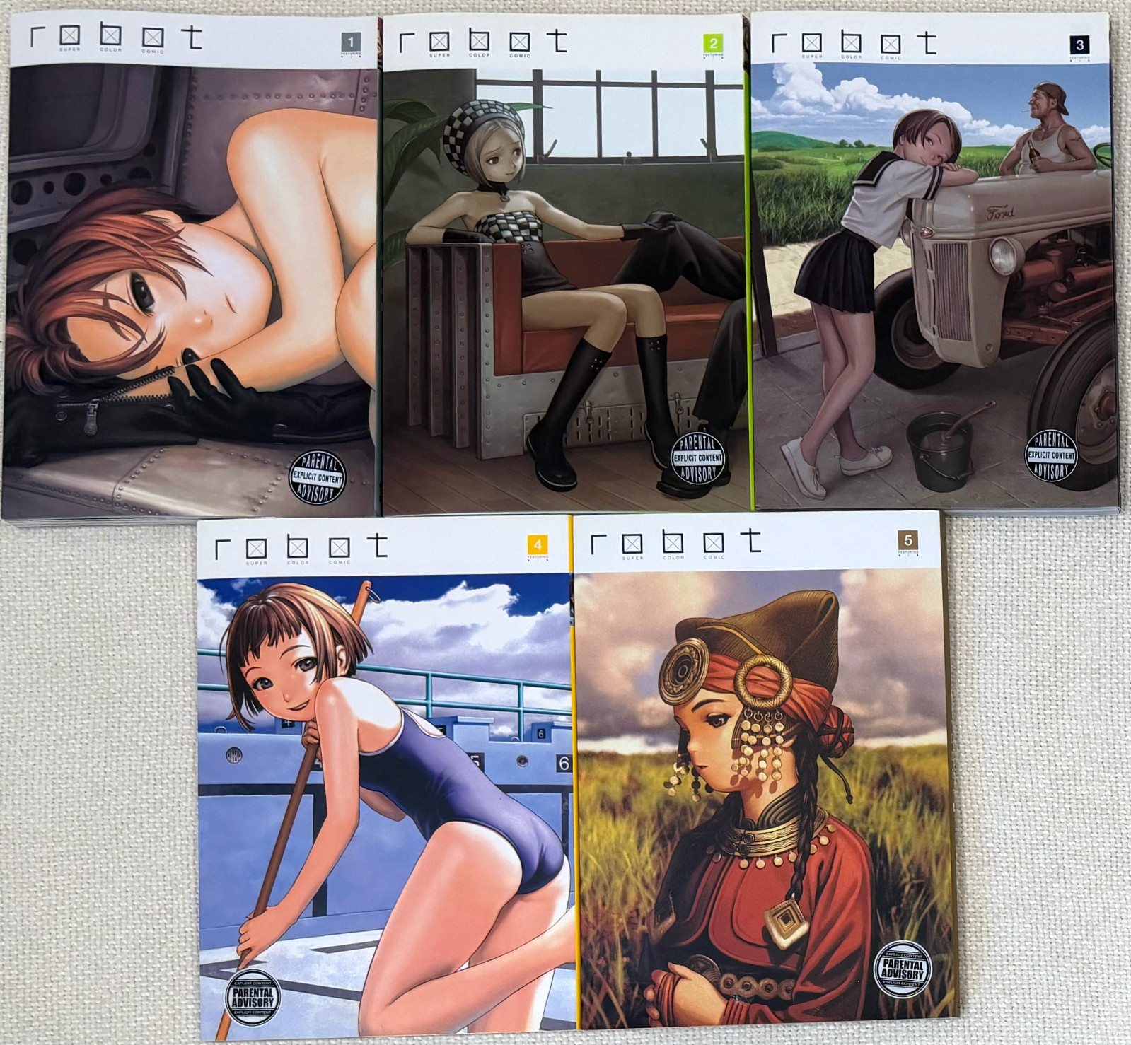 Robot Super Color Comic Vol 1-5 Set Completo Inglese Gamma Murata DMP UDON Manga