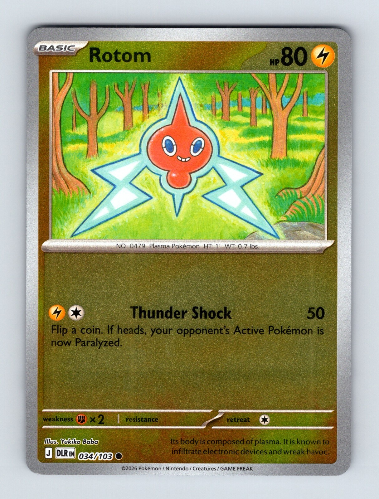 Pokemon TCG - Rotom - 034/103 - [Reverse Holo] ME06: Delta Reign (DLR)
