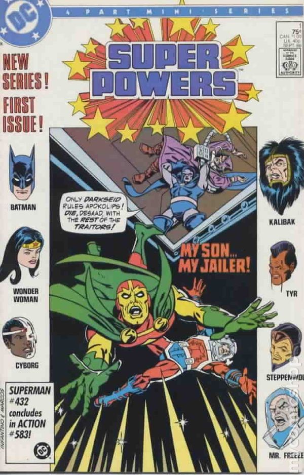Super Powers #1 VG 1986 immagine stock basso grado
