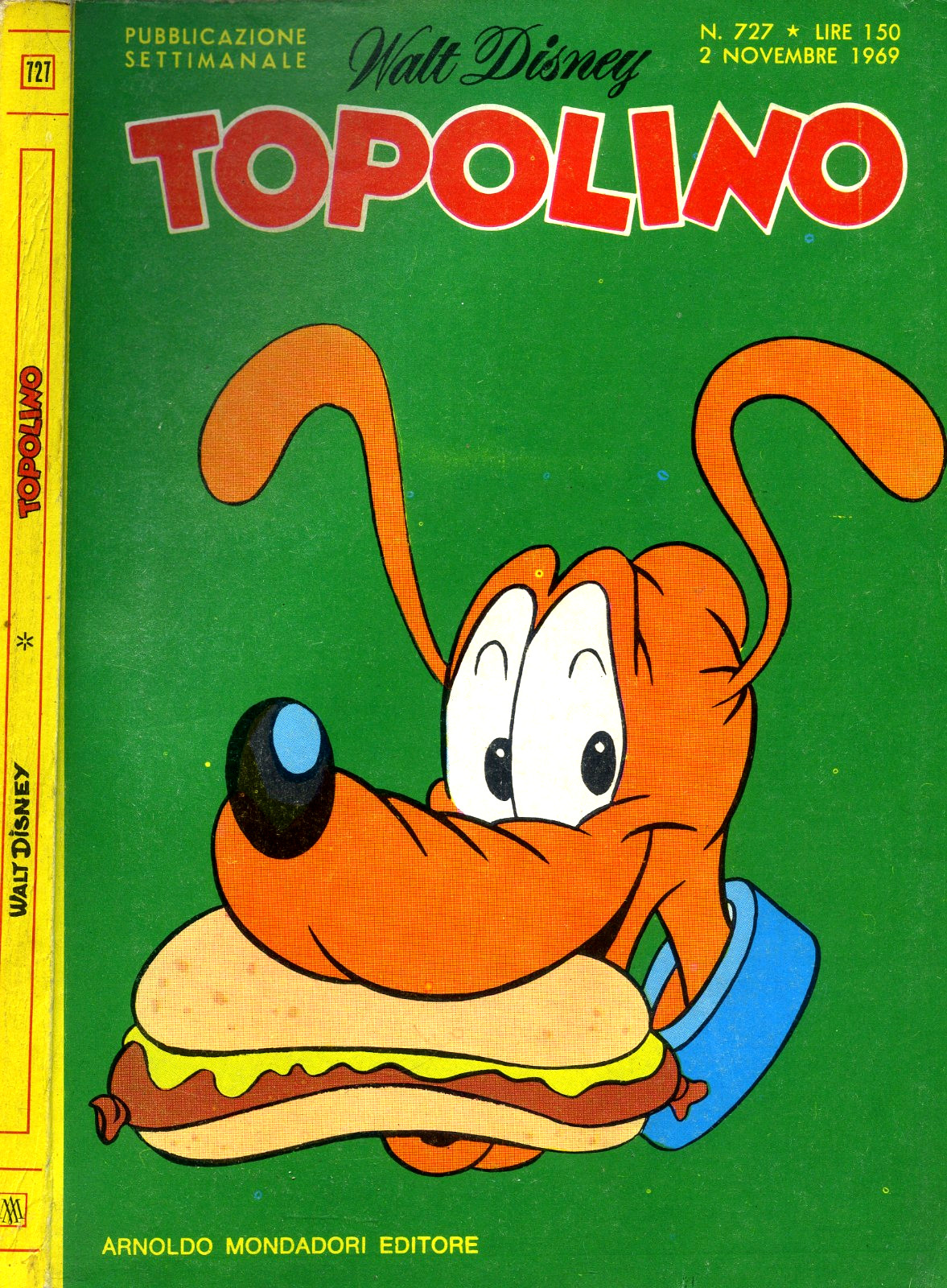 TOPOLINO LIBRETTO N. 727 / 2 Novembre 1969 * ORIGINALE DISNEY