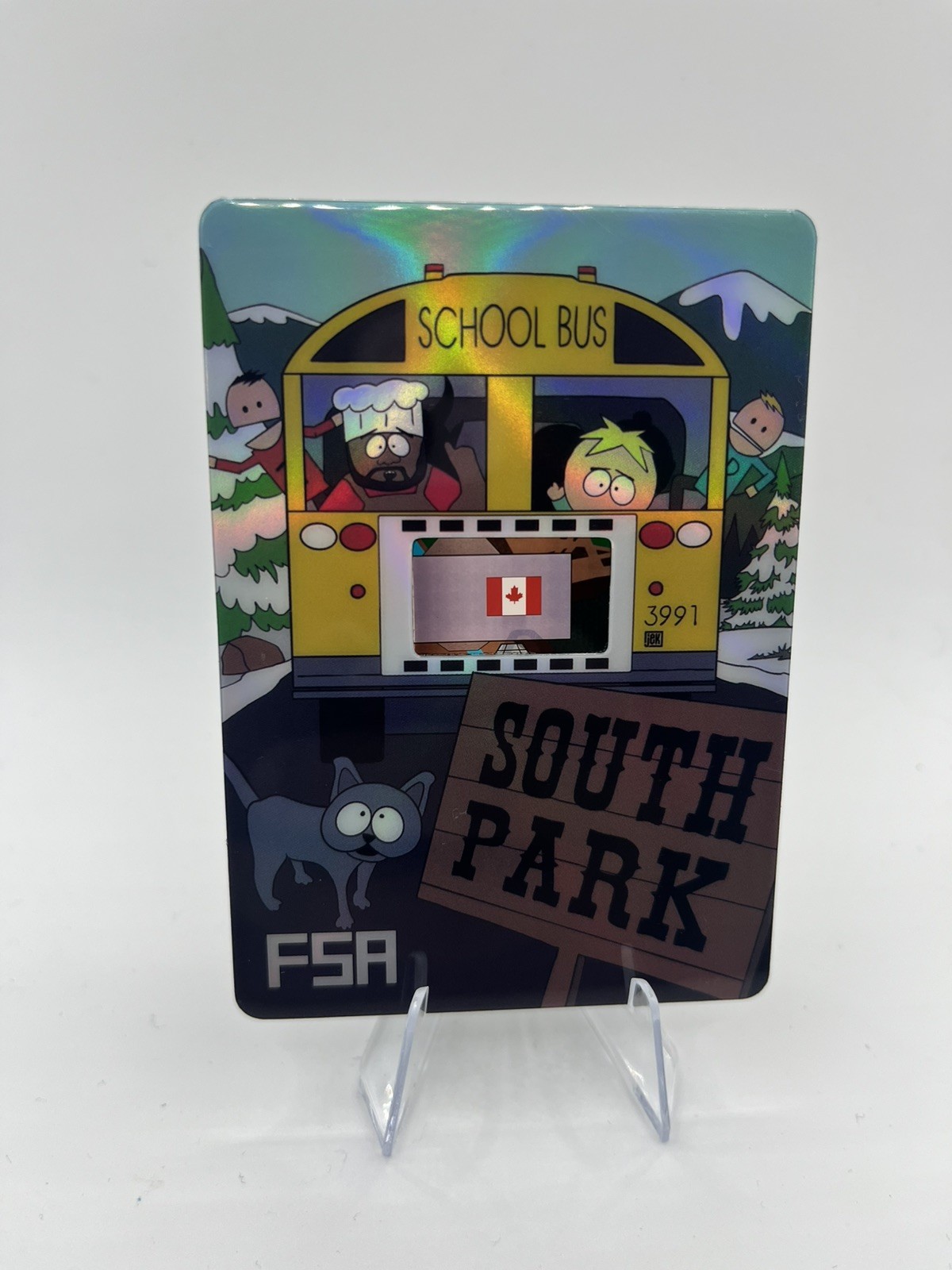 SOUTH PARK MOVIE CANADA FLAG 35mm Autentico Film Cell FSA Supporto Teatro Gioco