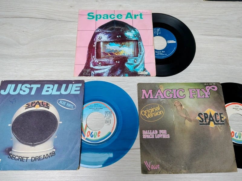 Pack 3 singles 7 "45 T Space 70's