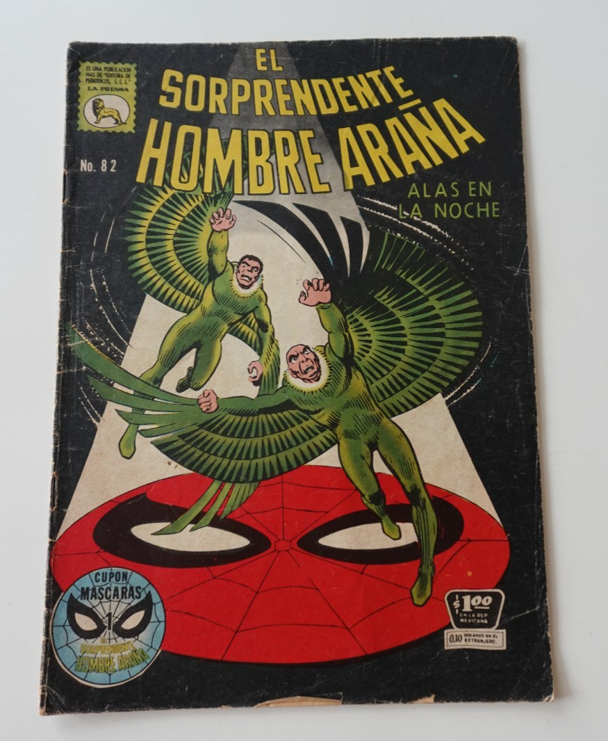 Cómic E. LA PRENSA/MEXICO EL SORPRENDENTE HOMBRE ARAÑA " ALAS EN." 1968 #82