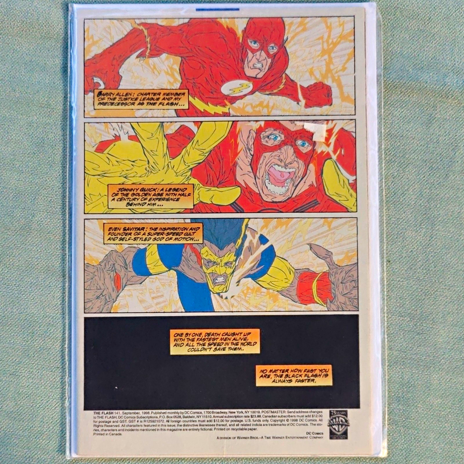 DC Comics The Flash #141 (1998) numero singolo di Geoff Johns, Barry Allen