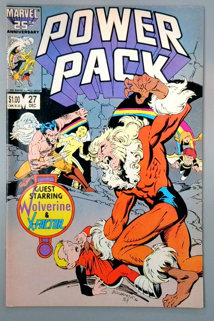 Power Pack #27 FN Sabretooth Marvel 1986