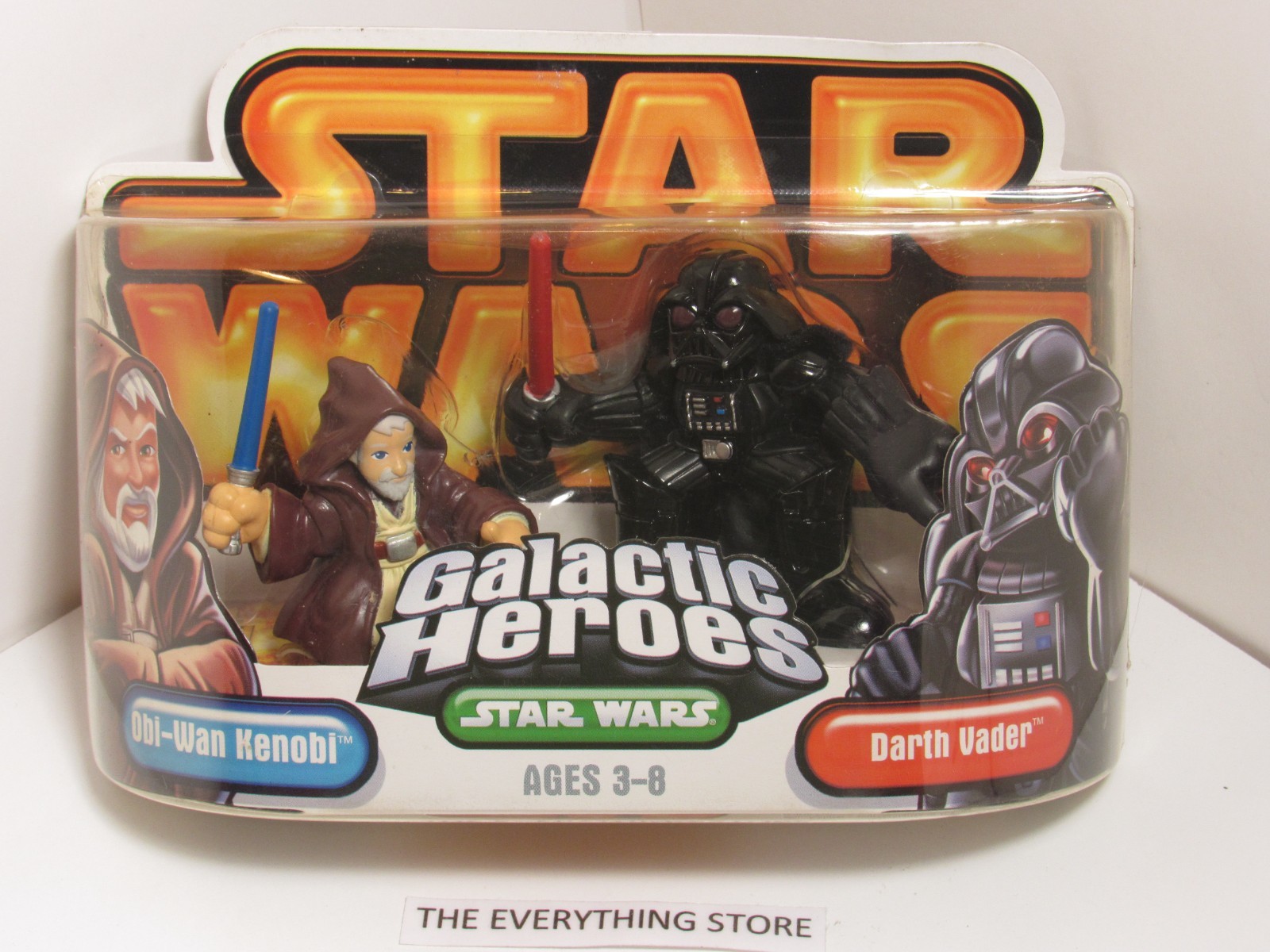 STAR WARS GLACTIC HEROES OBI-WAN KENOBI AND DARTH VADER NEW FREE SHIP