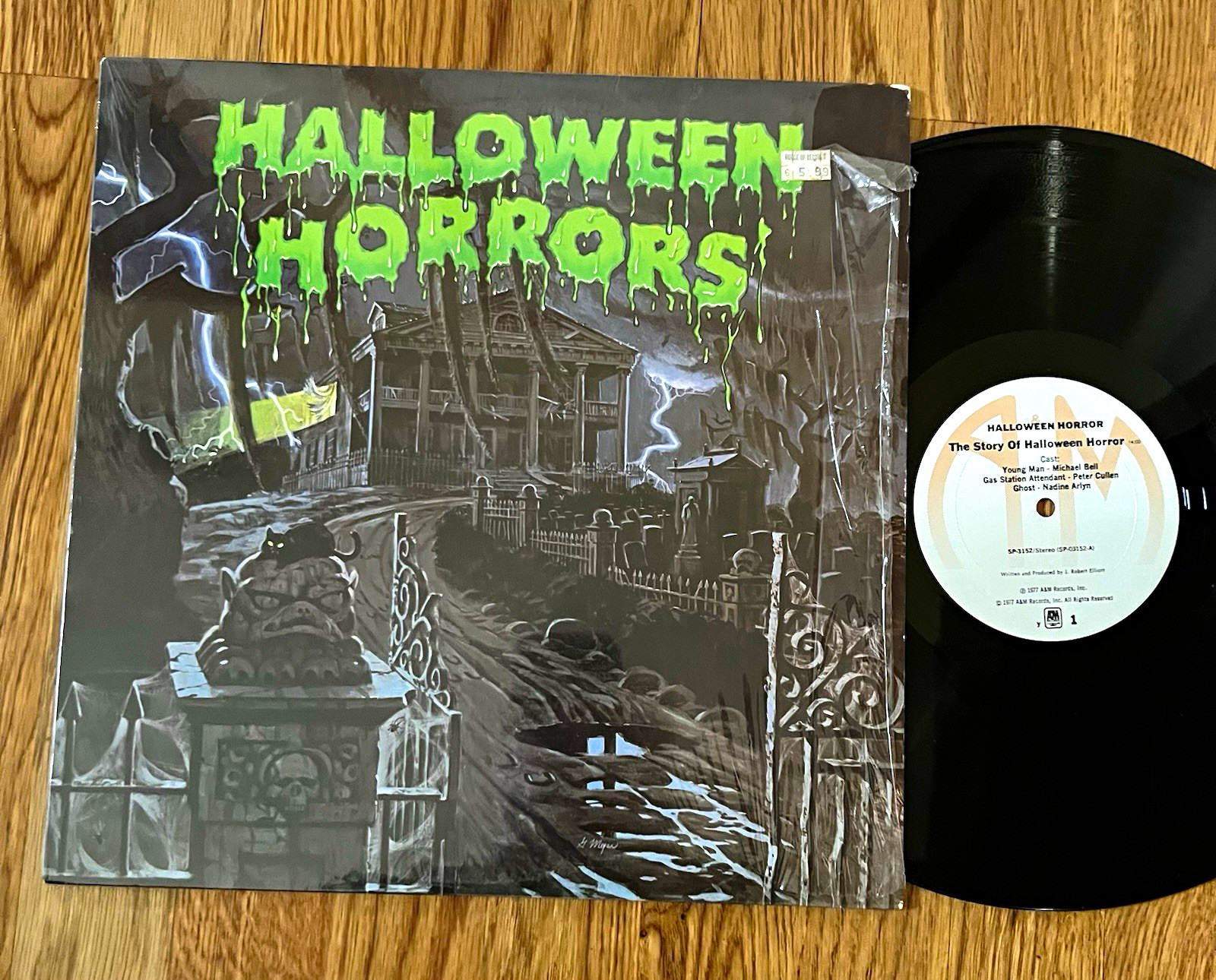 Halloween Horrors A&M 1977 EX cover in shrink wrap Halloween stories and sounds