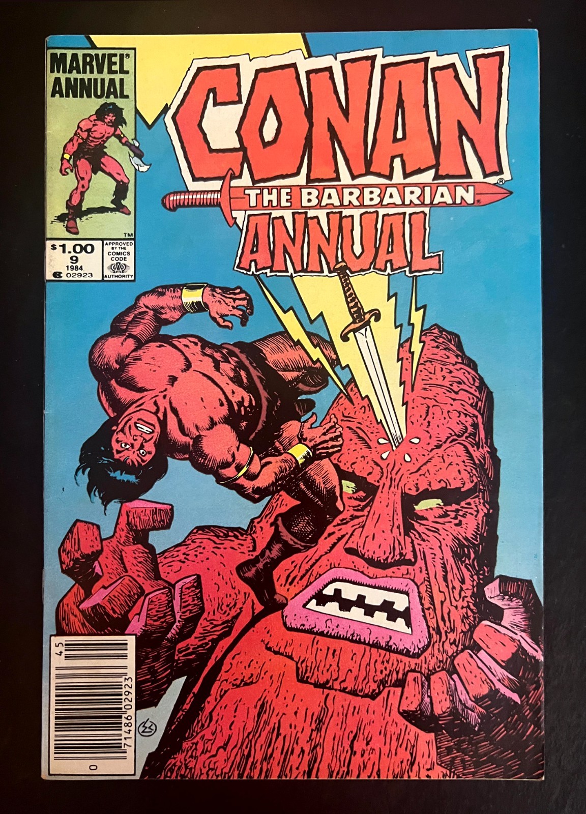 CONAN THE BARBARIAN ANNUAL #9 Nice Copy ERNIE CHAN Cover/Art Marvel Comics 1984