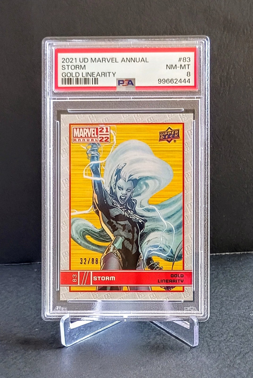2021-22 Upper Deck Marvel Linearità Oro Annuale /88 STORM #83 - PSA 8 - X-Men UD