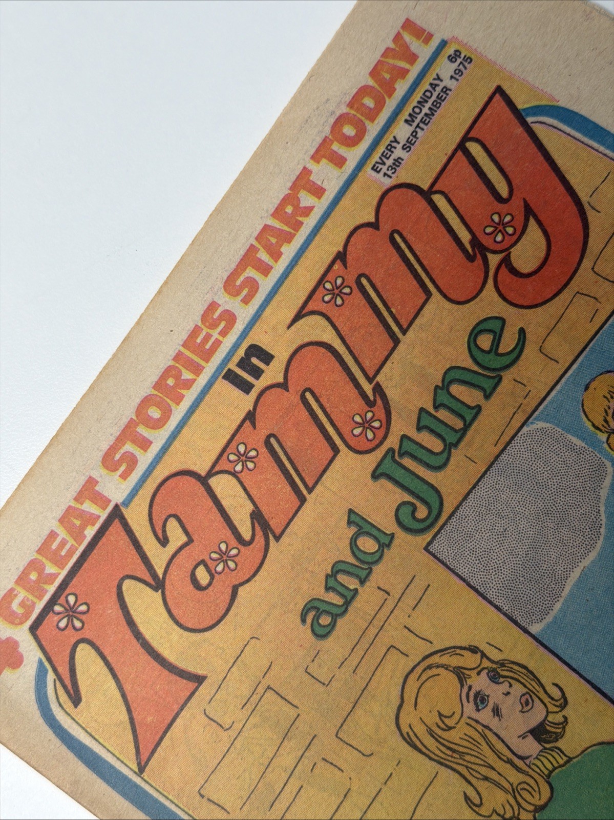 TAMMY AND JUNE COMIC - 13th SEPT 1975 Original Vintage 70s Girls Comic Nostalgia