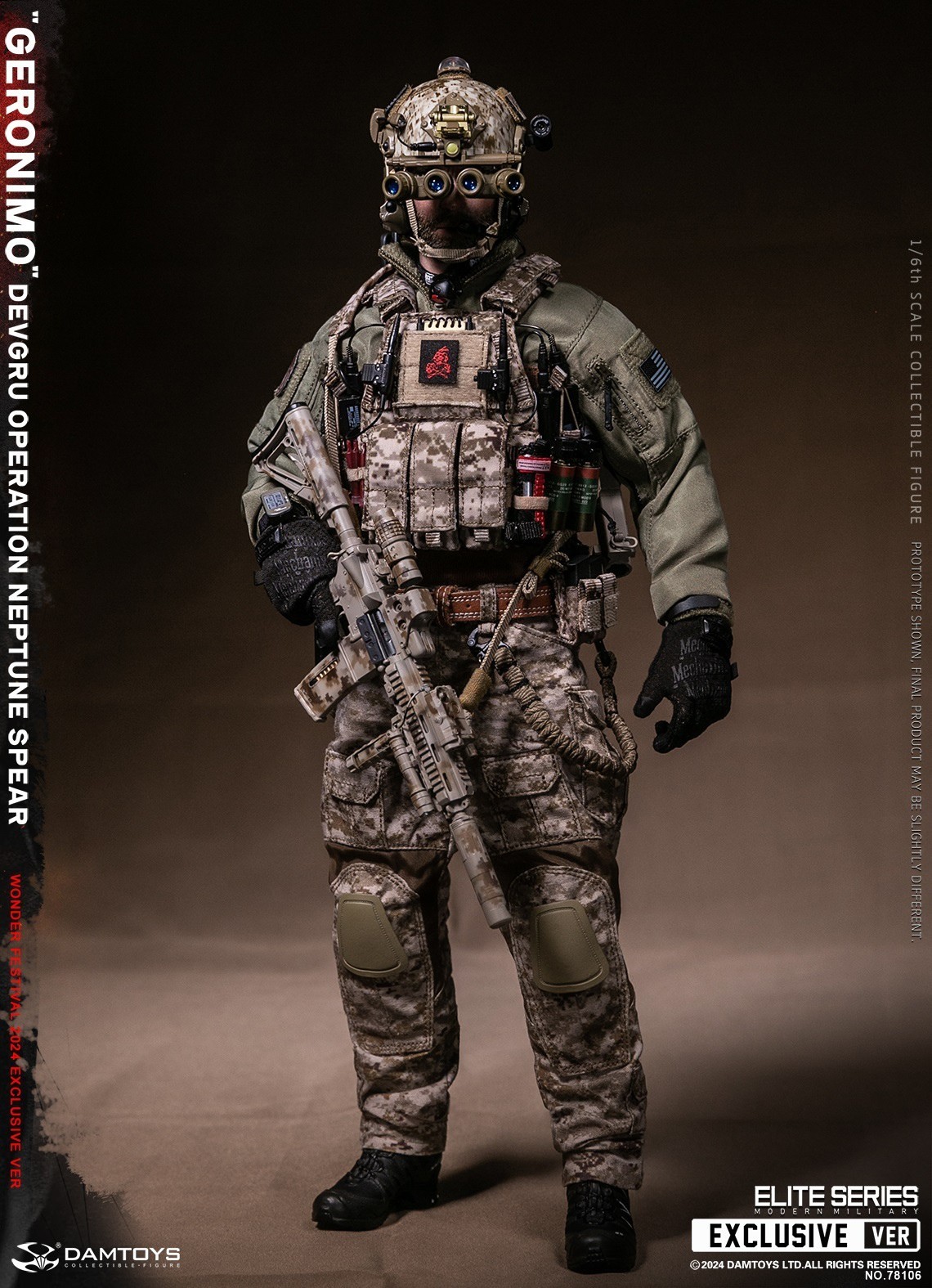 Figurina Boxset - DAMTOYS 1/6 Scala 78106 DEVGRU Operazione Lancia Nettuno GERONIMO