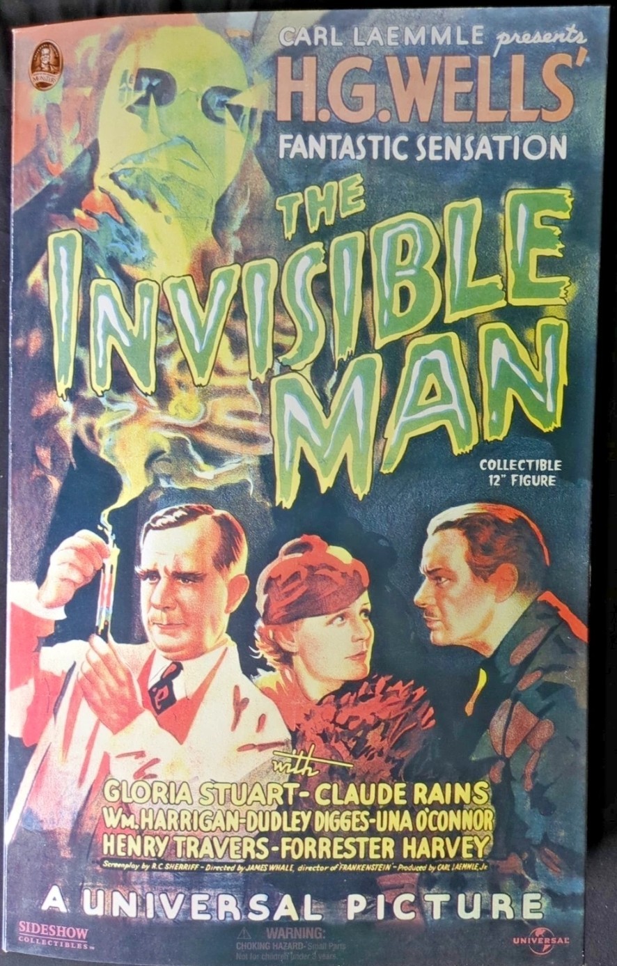 Vintage SEALED (2001) THE INVISIBLE MAN-12" Sideshow Toy Figure NIB! MINT 