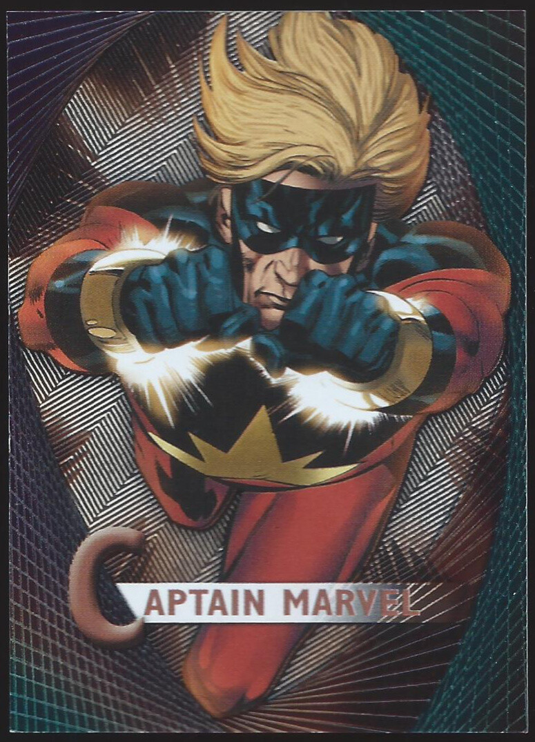 2012 Marvel Beginning Series 2 PRIME MICROMOTION Foil #M-9...CAPTAIN MARVEL