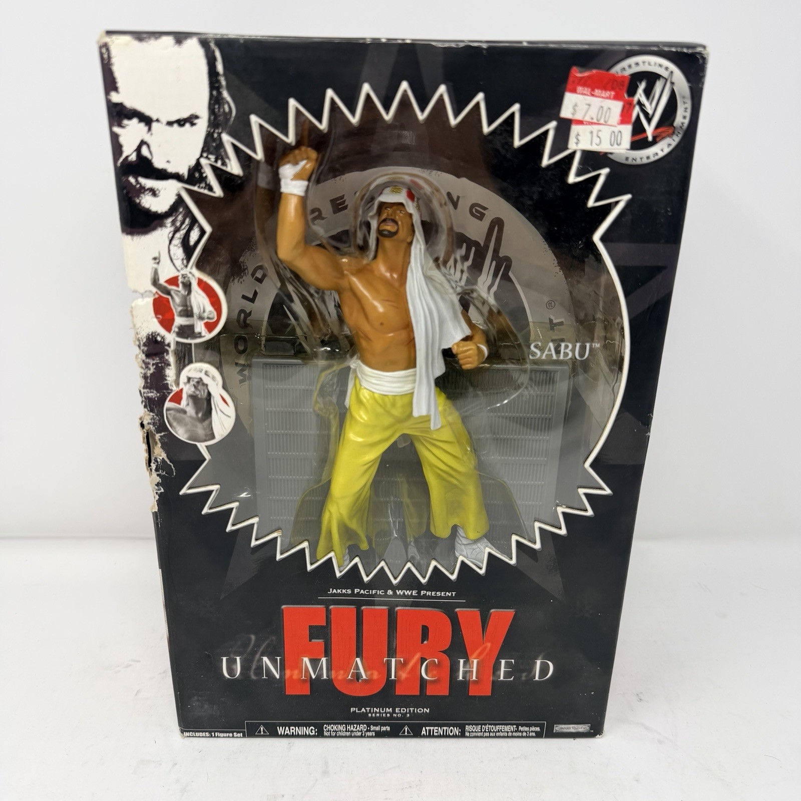 WWE Unmatched Fury SABU Jakks Platinum Edition Series 3 Figure ECW 
